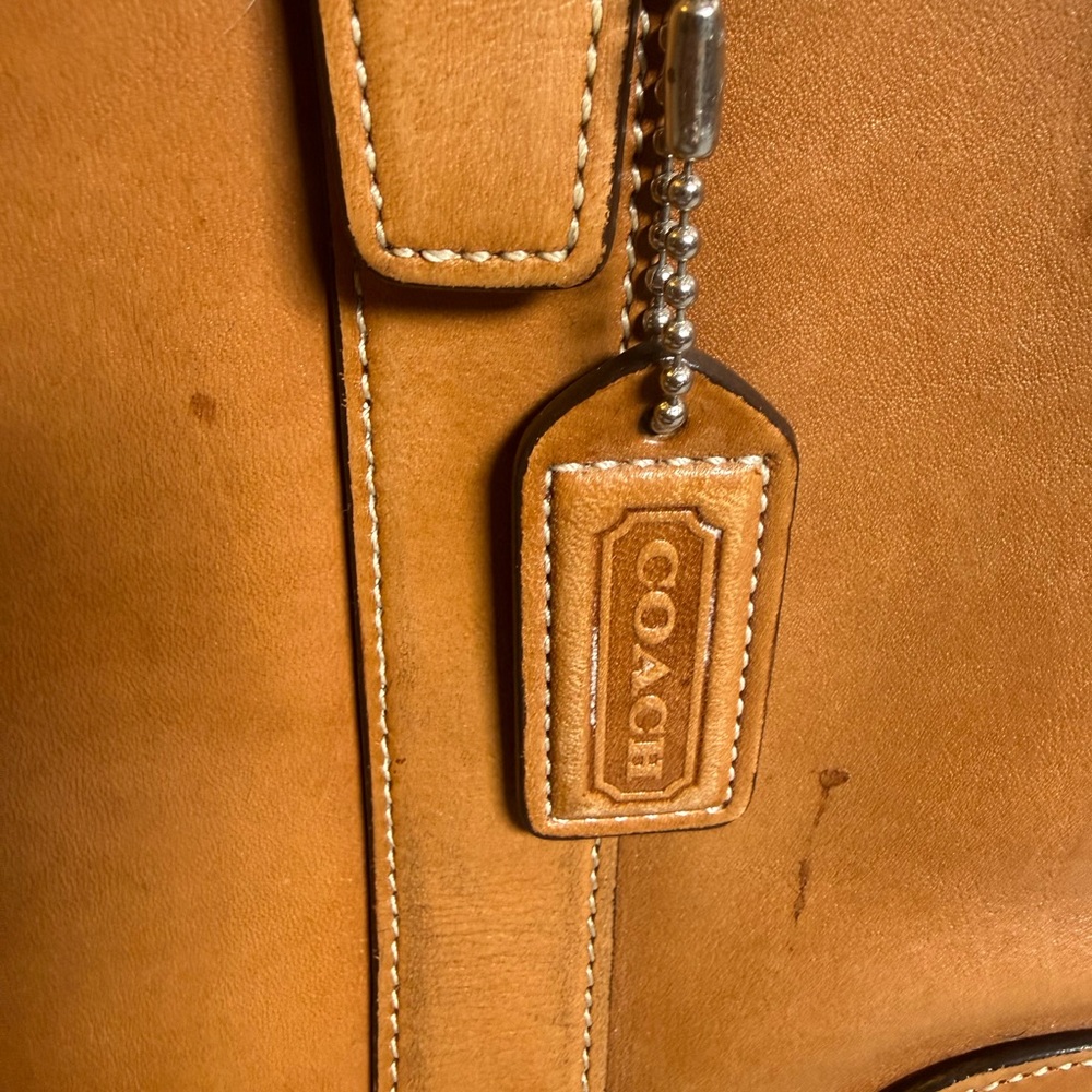 Coach Tan Vintage Hampton Leather Buckle-Strap Tote - Picture 8 of 8